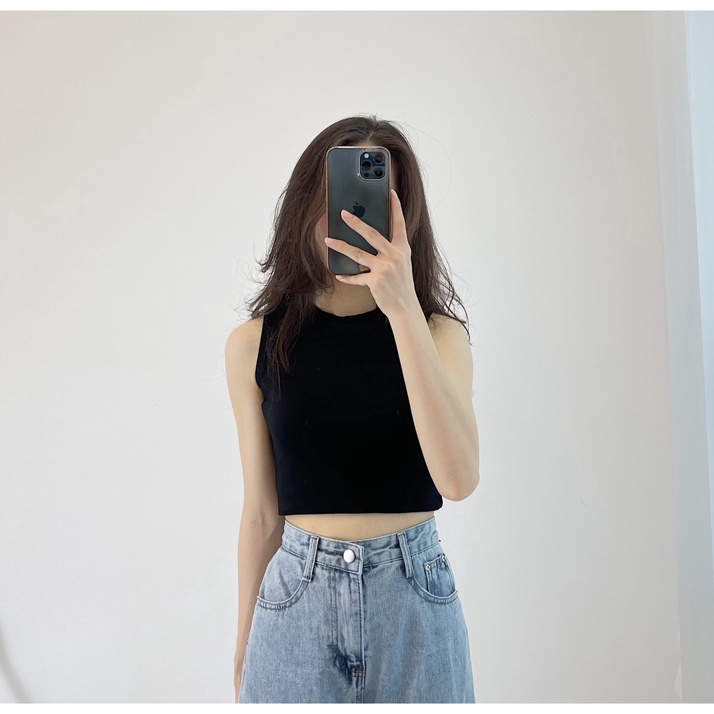 Áo croptop ba lỗ sát nách- Miho house