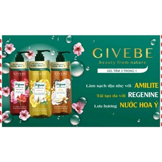 Sữa tắm givebe thiên nhiên nước hoa ý 700ml