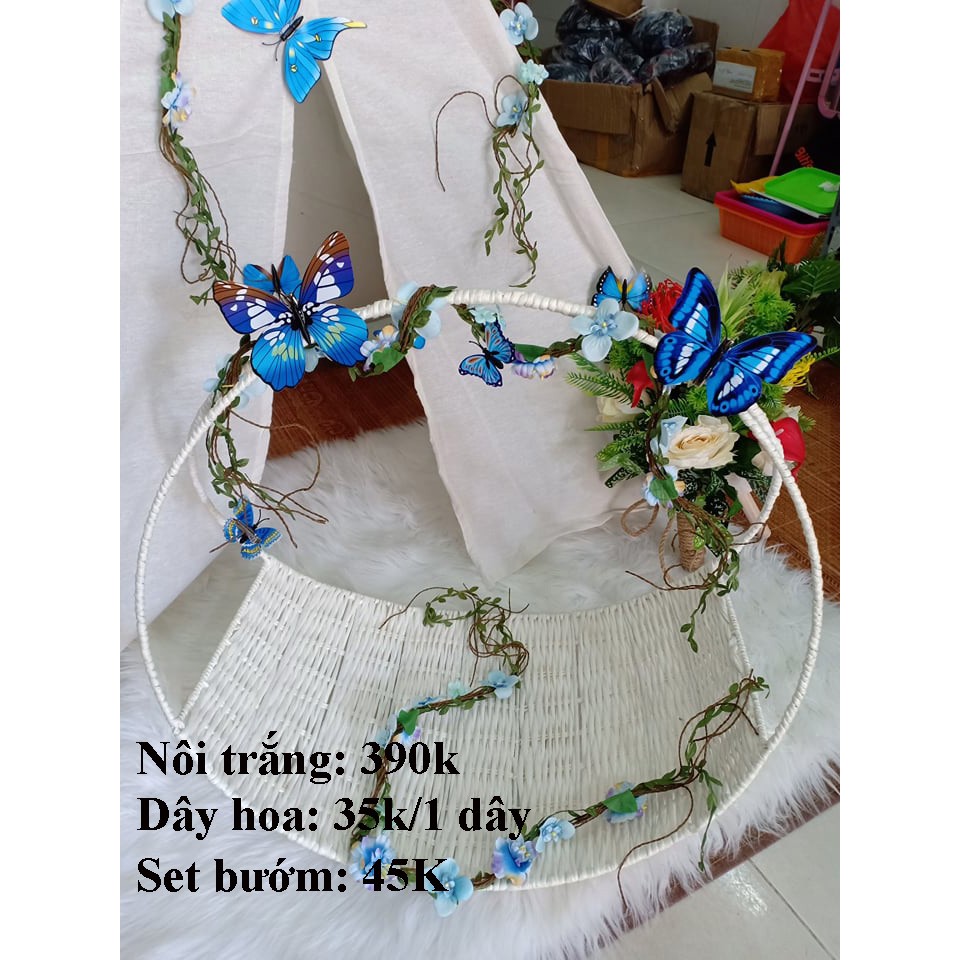 [FREE SHIP] Nôi(giỏ) đạo cụ chụp hình cho bé ,phụ kiện chụp ảnh decor