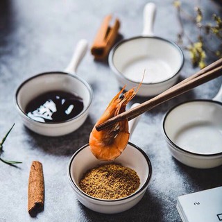 Bộ 4 Chén Sứ Nhỏ Đựng Nước Chấm Phong Cách Nhật Bản