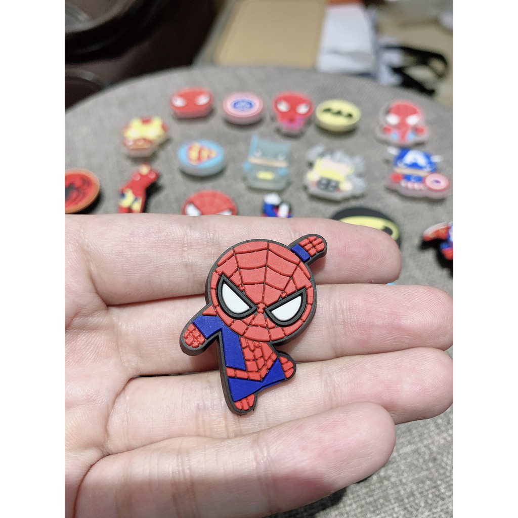 Charm /Jibitz Siêu Nhân Avengers GẮN DÉP CROCS - ỐP ĐIỆN THOẠI bằng cao su