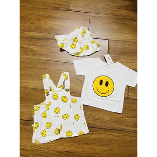 Set yếm và áo mặt cười cho bé