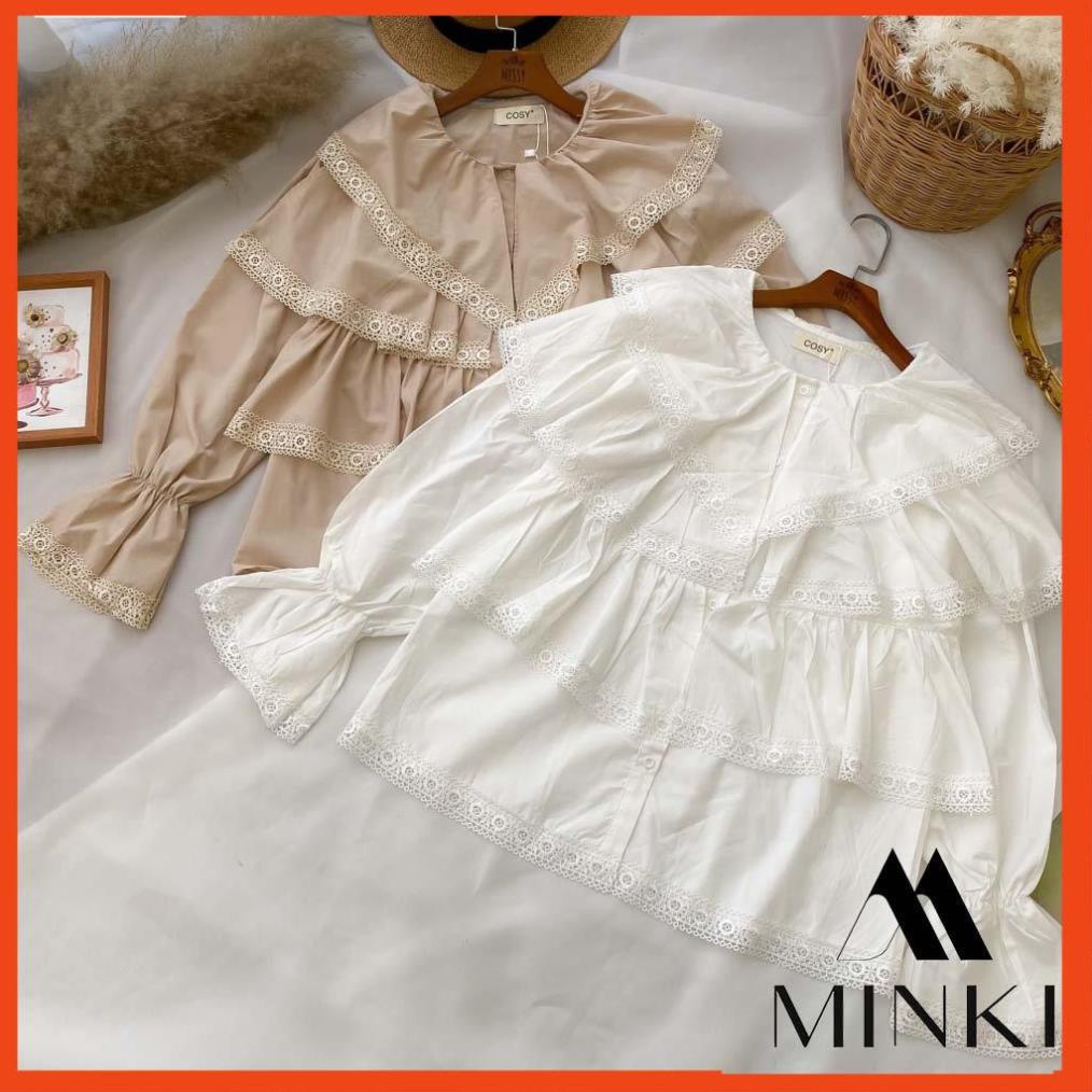 [DEAL_HOT] ÁO BÈO VIỀN REN LỖ TIỂU THƯ - CHẤT LIỆU THÔ PHA REN NHẬP KHẨU - MÀU NUDE VÀ TRẮNG _HOT | BigBuy360 - bigbuy360.vn