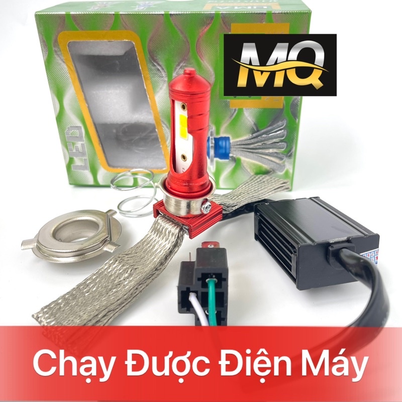 Đèn Pha Led F4 Cos Vàng Pha Trắng Lắp Cho Ô Tô Xe Máy