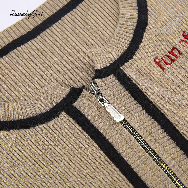 Áo Thun Tay Ngắn Cổ Tròn Màu Trơn Có Khóa Kéo Thêu Chữ Thời Trang 2022 Cho Nữ