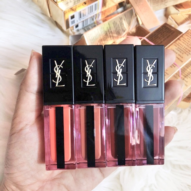 Son YSL Rouge Pur Couture Vernis À Lèvres Fresh Glossy Stain - màu 610, 612, 613, 617, 618
