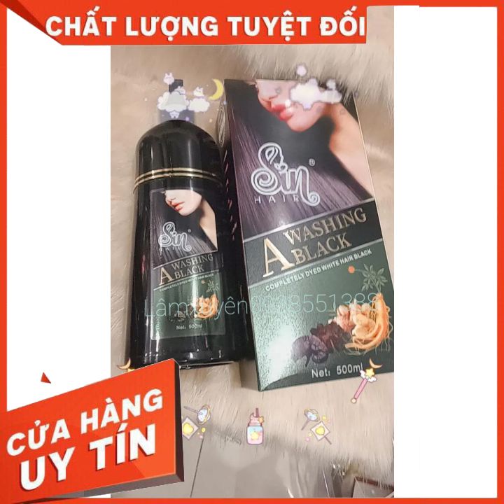 GỘI NÂU ,ĐEN SIN 500ML nuôi dưỡng tóc khỏe,suôn mượt  óng ả ,cải thiện khô xơ,hư tổn tóc nát,bảo vệ tóc khỏe.