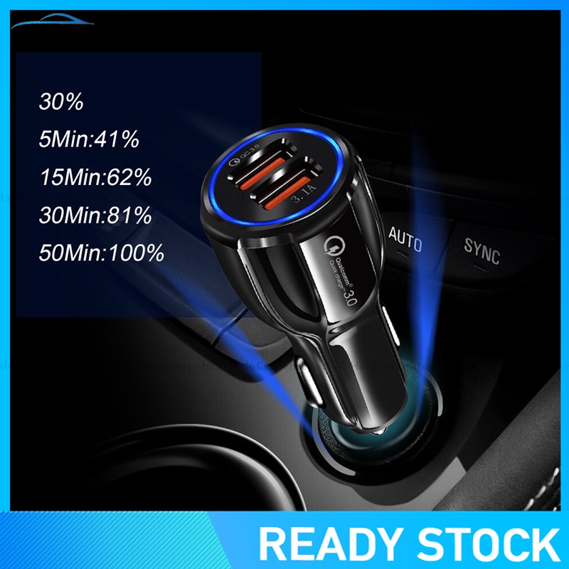 Ổ cắm sạc cổng 2 USB 3.0 2.0 cho xe hơi tiện dụng