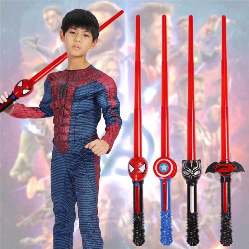 1 đồ chơi vũ khí có đèn led và âm thanh hóa trang anh hùng hulk spider man captain america cho trẻ em