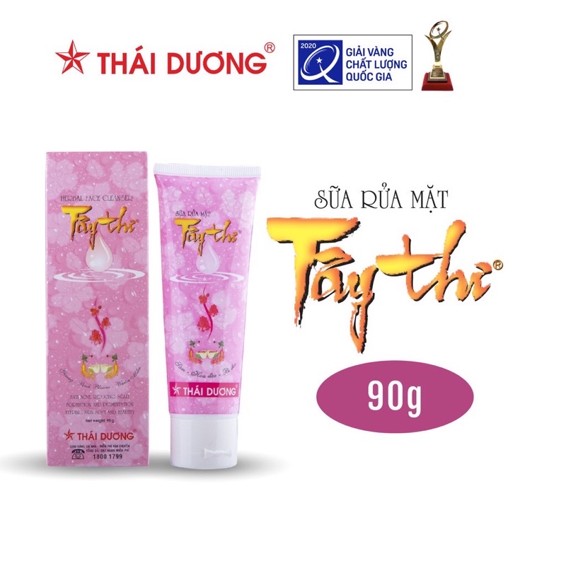 Sữa rửa mặt Tây Thi - ngừa mun, dưỡng da - tuýp 90g của Sao Thái Dương, từ nghệ, nhân sâm, bí đao và vitamin E