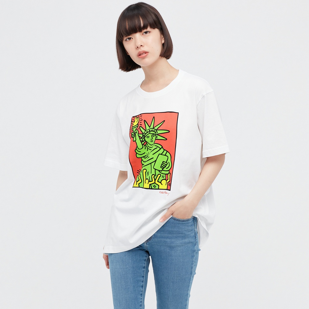 Áo Thun Tay Ngắn In Chữ Keith Haring Cho Nam Nữ 446367