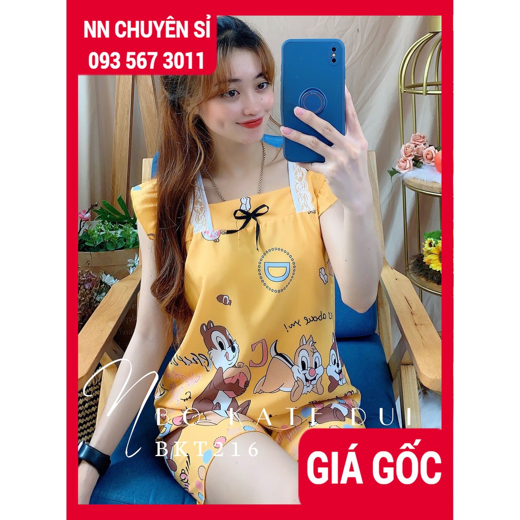 ĐỒ BỘ KATE LỤA ĐÙI IN HÌNH XINH BKT216 ⚡ẢNH THẬT⚡ BỘ NGỦ ĐÙI CHẤT MỊN ⚡ BỘ ĐÙI NỮ IN HÌNH HOẠT HÌNH