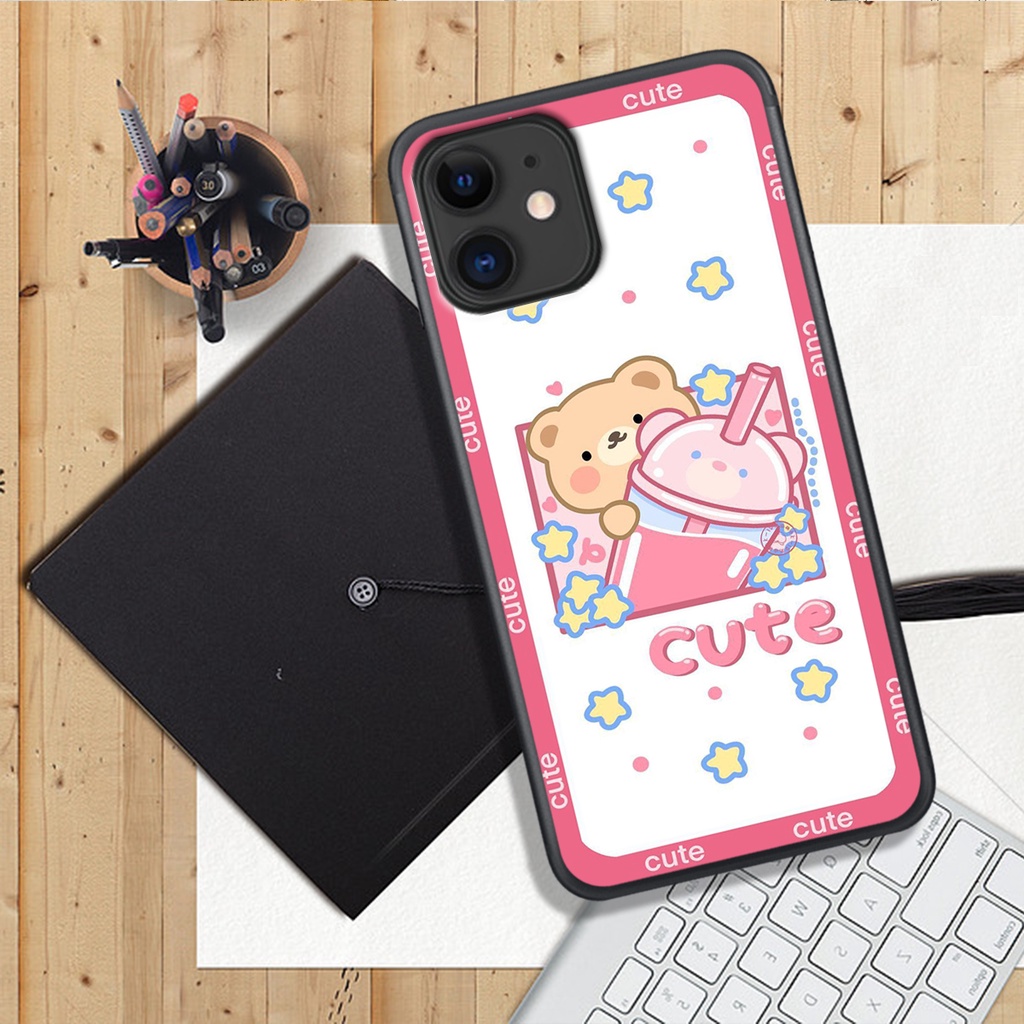 Ốp Lưng IPHONE 11 - 11 PRO - 11 PROMAX , In Hình Gấu Cute, màu sắc bắt mắt.