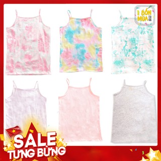 Áo dây cho bé gái 🍎[𝐅𝐑𝐄𝐄𝐒𝐇𝐈𝐏]🍎 Áo 2 dây xuất khẩu size đại 18-38kg 100% Cotton mềm mát mặc hè-SHOP BỐN MÙA