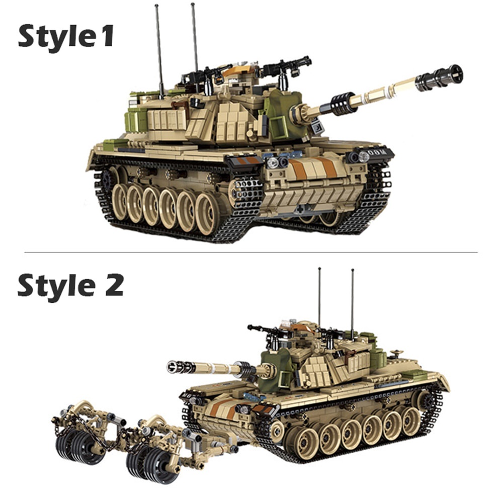 Đồ chơi Lắp ráp Mô hình xe tăng Panlos 632004 Military WW2 Series 1753PCS Israel M60 MAGACH Main Battle Tank