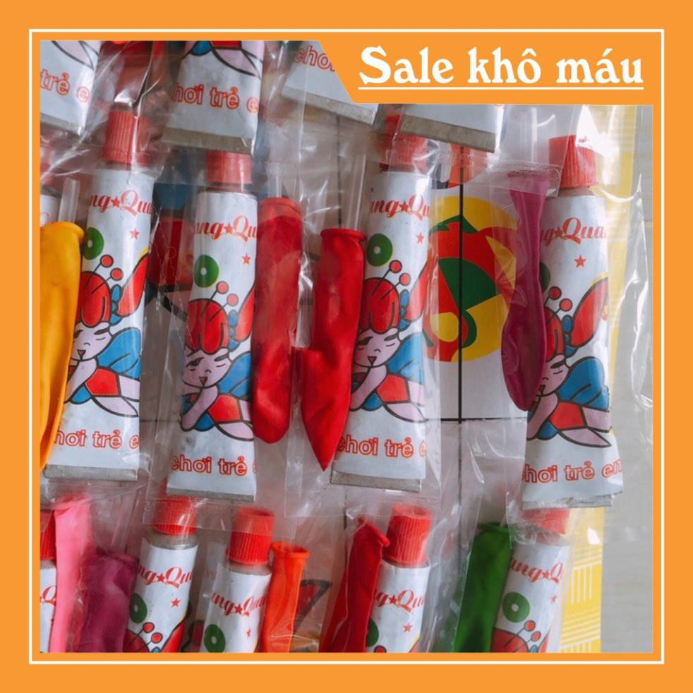 sỉ vỉ 32 bộ keo thổi bóng ( tặng kèm bóng nhí)