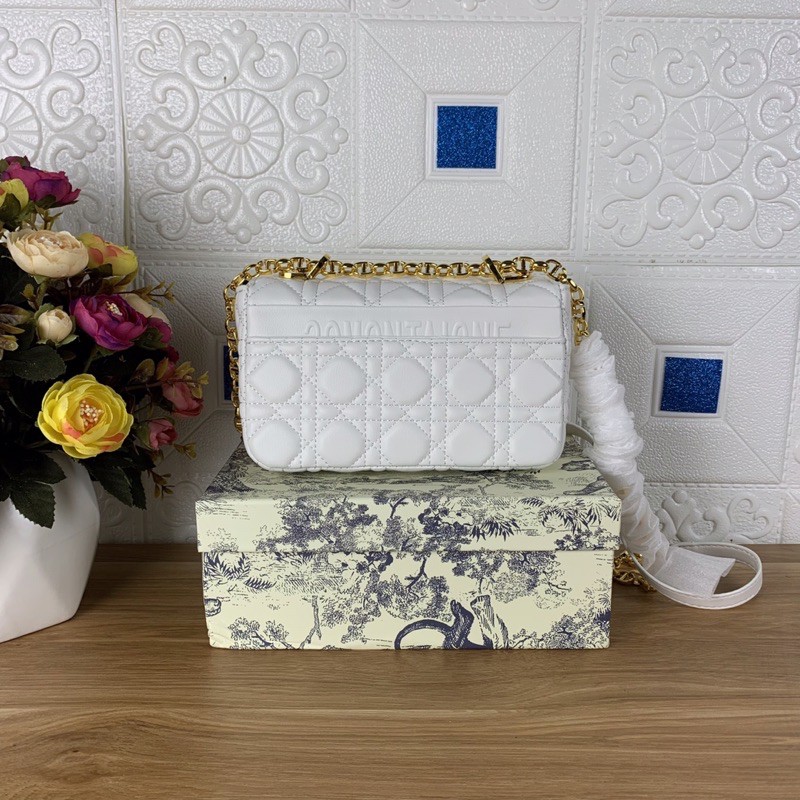 Túi xách Dior Caro màu trắng size 20cm