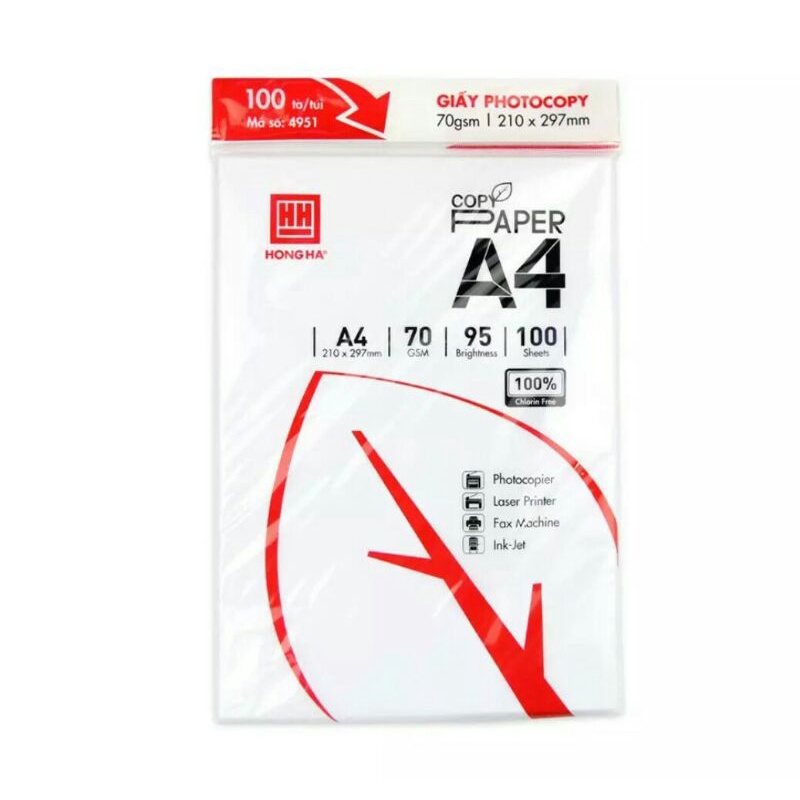 Giấy A4 Hồng Hà ( có ảnh shop chụp)
