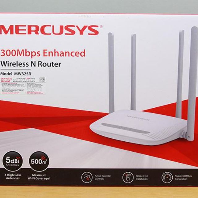 Bộ phát Wifi Mercury cực mạnh MW325R 300Mbps 4 râu