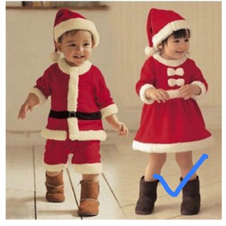 Váy noel liền 2 nơ ngực bé gái kèm mũ size 80-140 (9 tháng-7 tuổi)