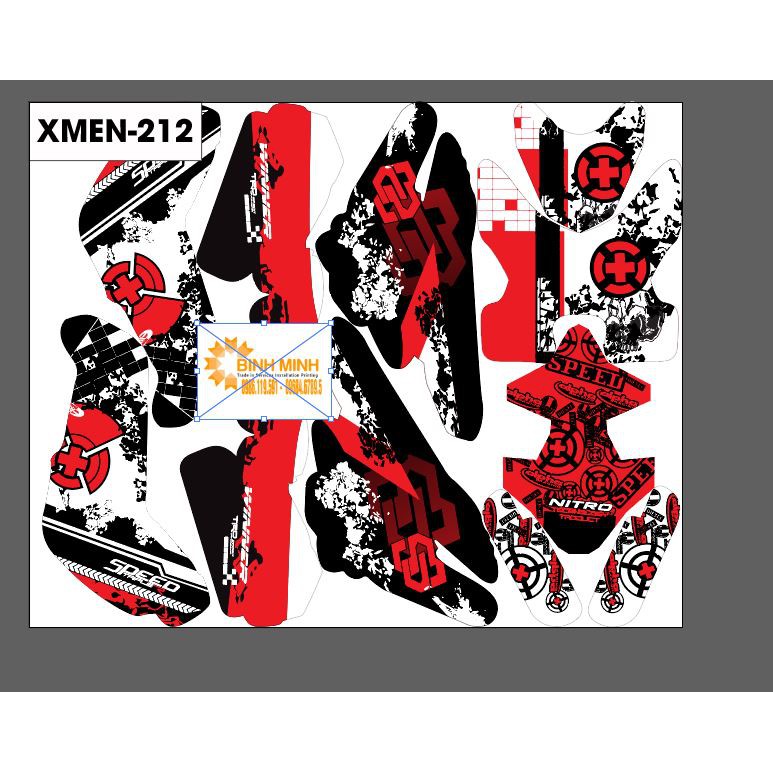 tem trùm xe điện xmen 212