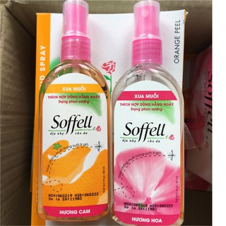 CHAI XỊT CHỐNG MUỖI SOFFEL CHAI 80ML(HƯƠNG HOA,HƯƠNG CAM)