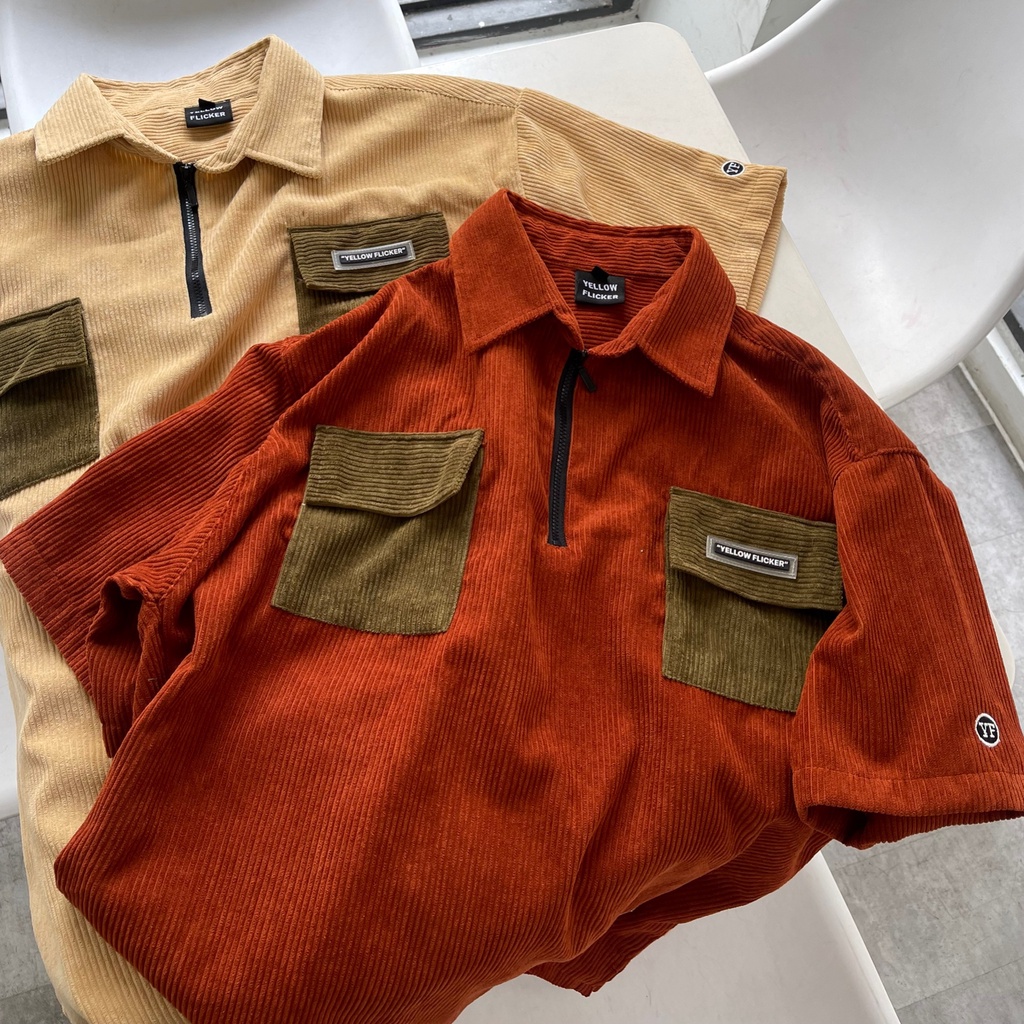 Áo polo zip YELLOWFLICKER pocker unisex