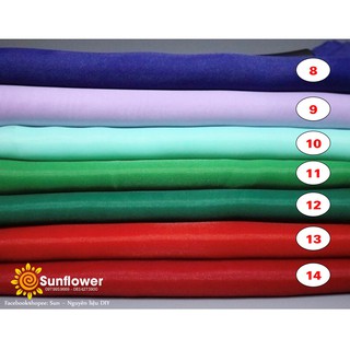 Vải voan Hàn - organza Hàn, khổ 1,5m (màu 8- 14)