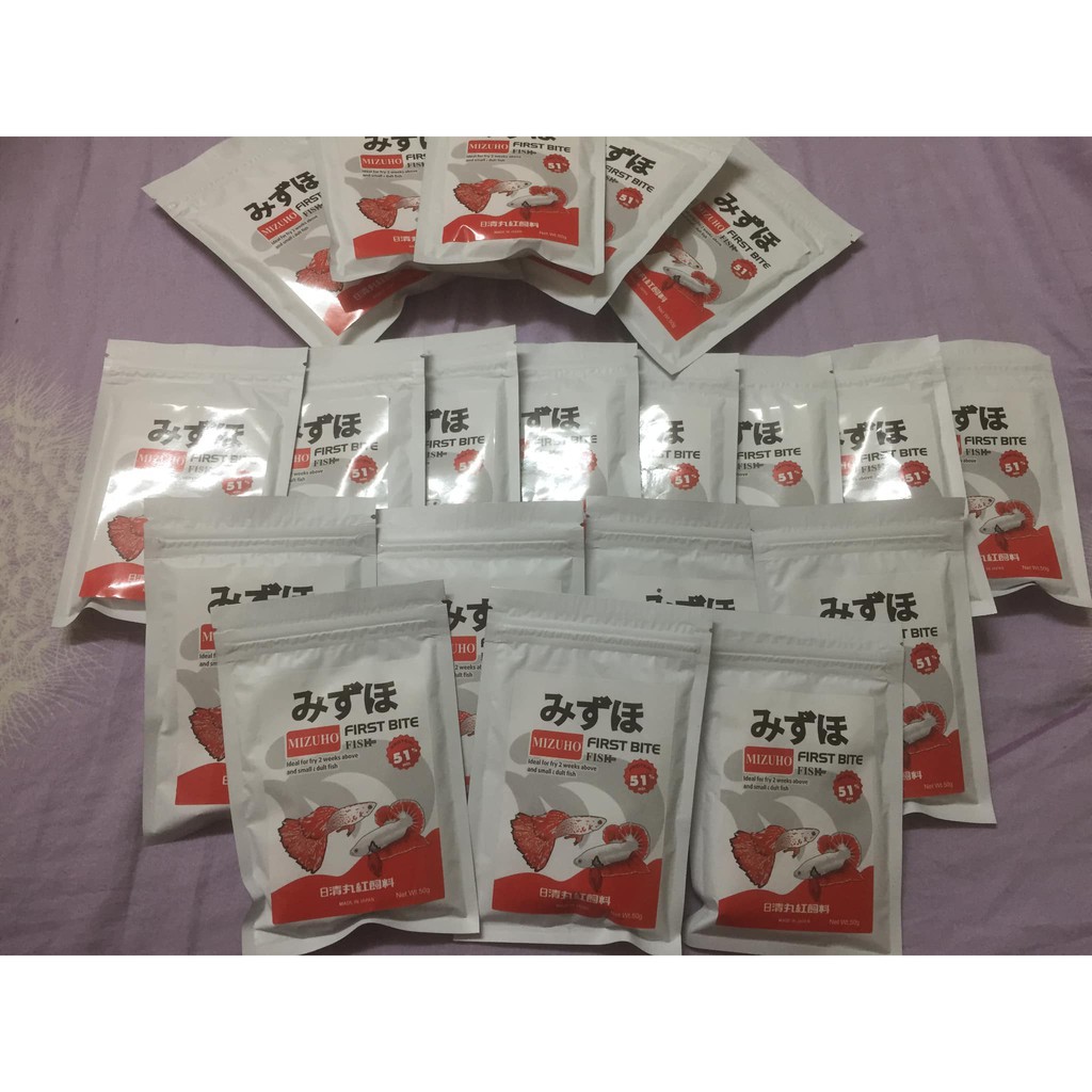 Thức ăn cá Mizuho First bite 50g cho cá bảy màu, cá betta, cá thủy sinh