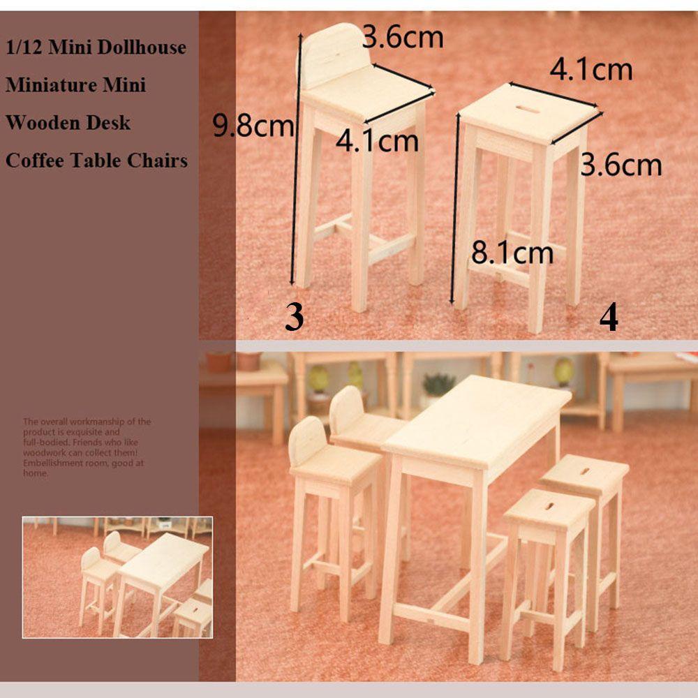 Bàn Gỗ Chất Lượng Cao Trang Trí Nhà Búp Bê Tỉ Lệ 1 / 12