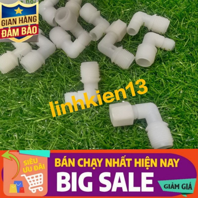 cút bơm máy lọc nước  - cút 17mm ra ren 6mm