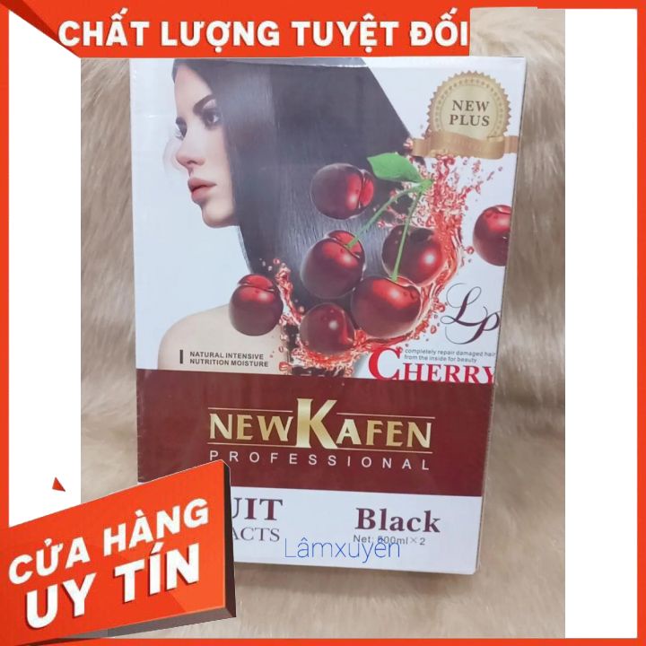 Nhuộm đen New Kafen cao cấp không dính da đầu phủ bạc 100%  lên màu đẹp , đều màu ,  giữ màu bền đẹp óng ả