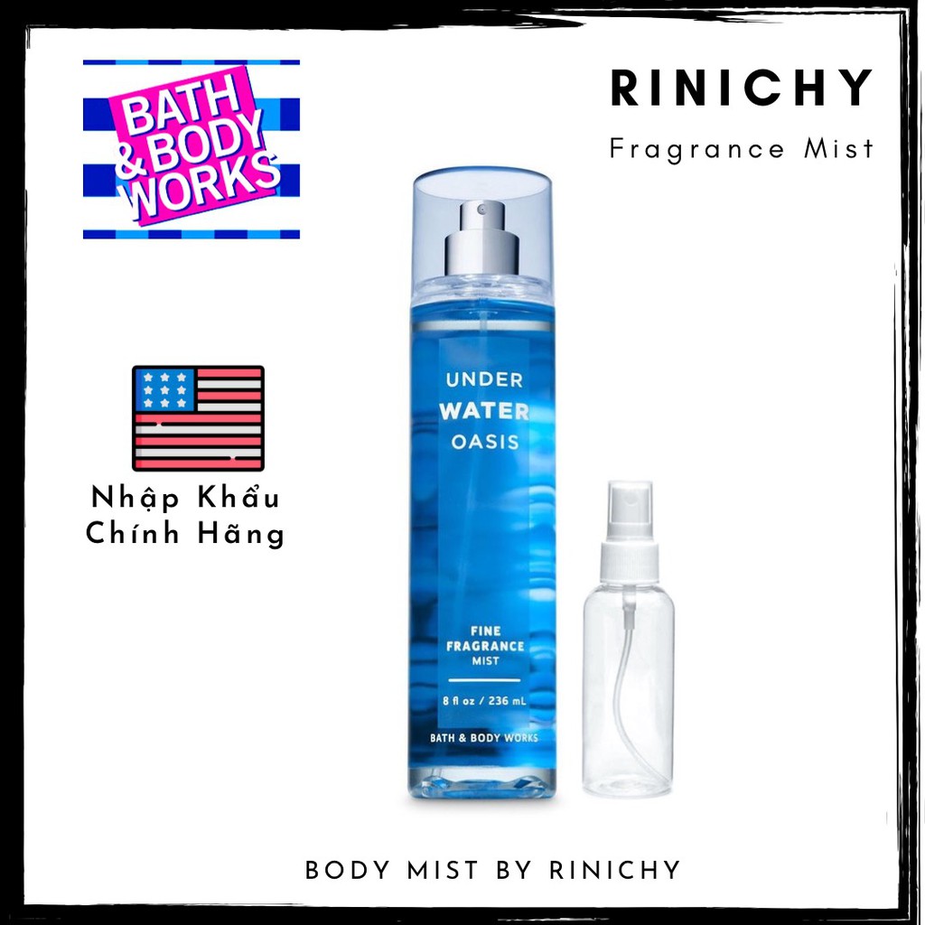 Xịt thơm toàn thân Under Water Oasis - Bath & Body Works