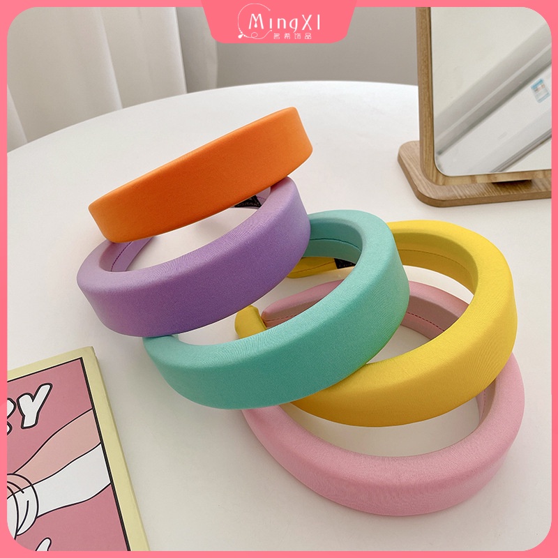 Băng Đô Rửa Mặt Bằng Xốp Màu Kẹo Phong Cách Hàn Quốc Thời Trang Cho Nữ