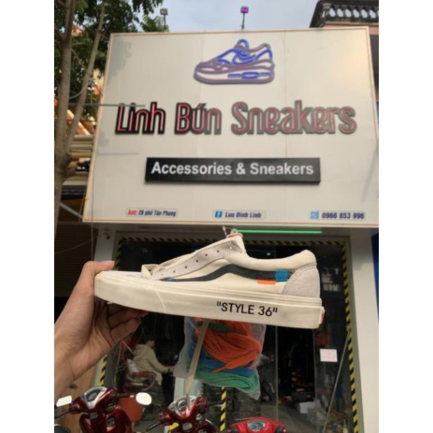 Giày vans style ofw tặng kèm 3 bộ dây giày 3 màu