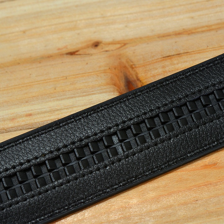 Thắt lưng nam da bò mặt cá sấu, mặt khóa tự động - lịch lãm và thời trang