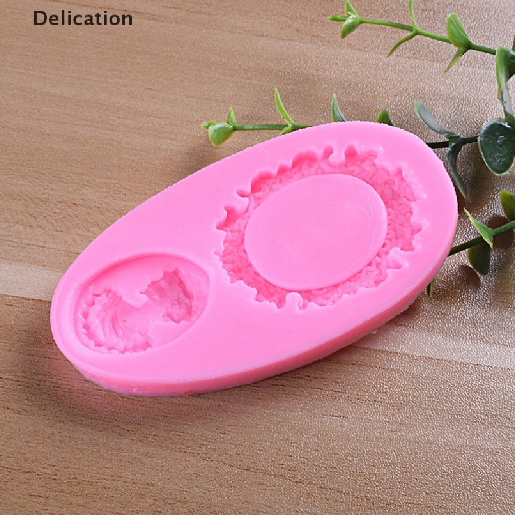 Khuôn silicone tạo hình khung gương 3D trang trí bánh