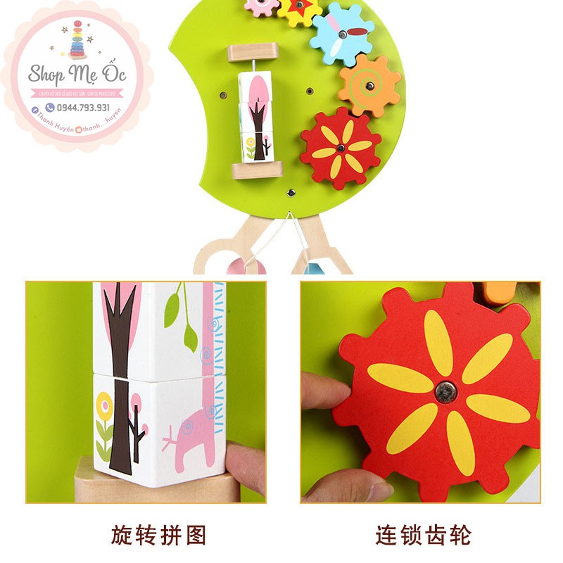 (Hàng có sẵn) Đồ chơi treo tường bằng gỗ- Mẫu con sâu (Busy Board)