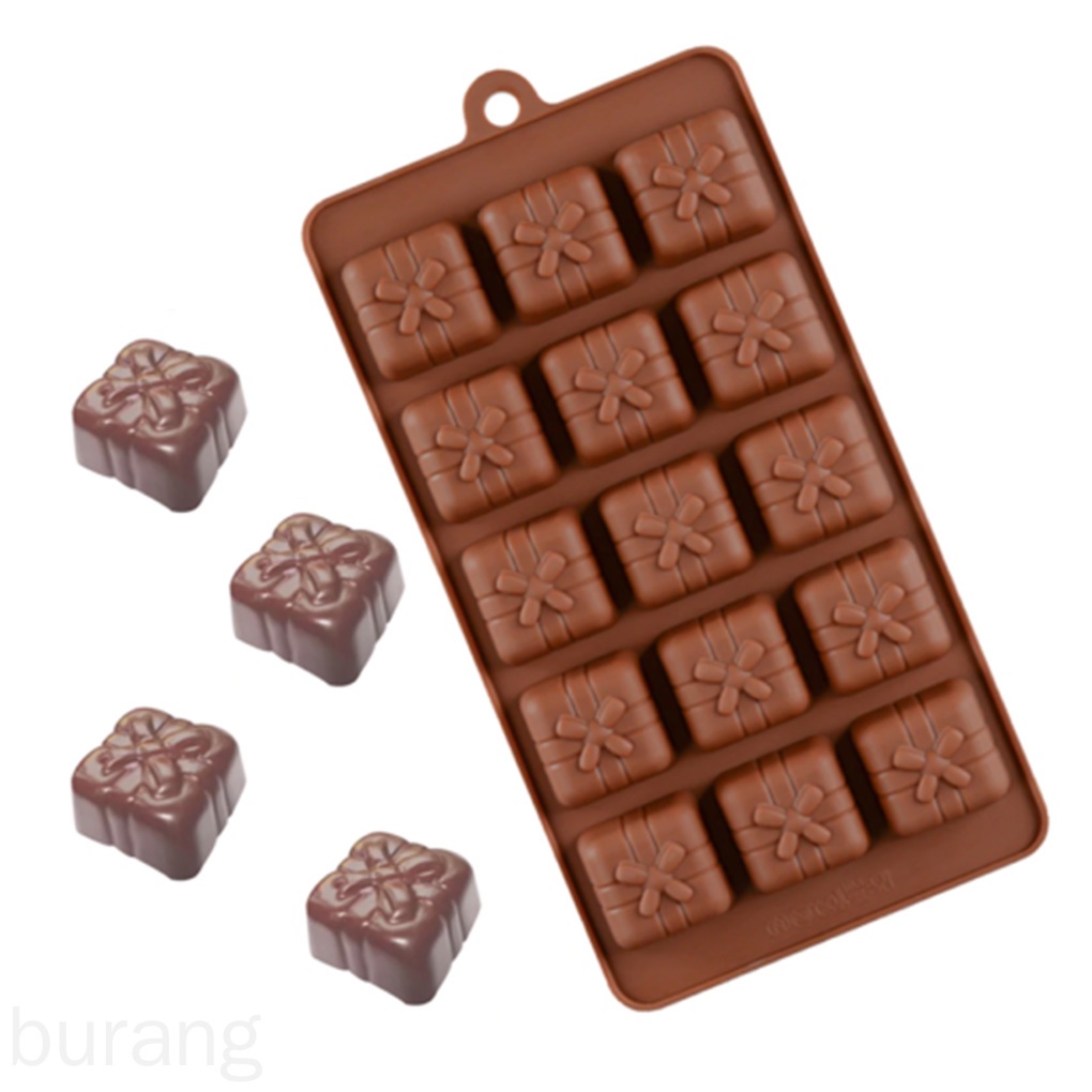 Khuôn Silicone Làm Bánh Kẹo 15 Ô Hình Giáng Sinh