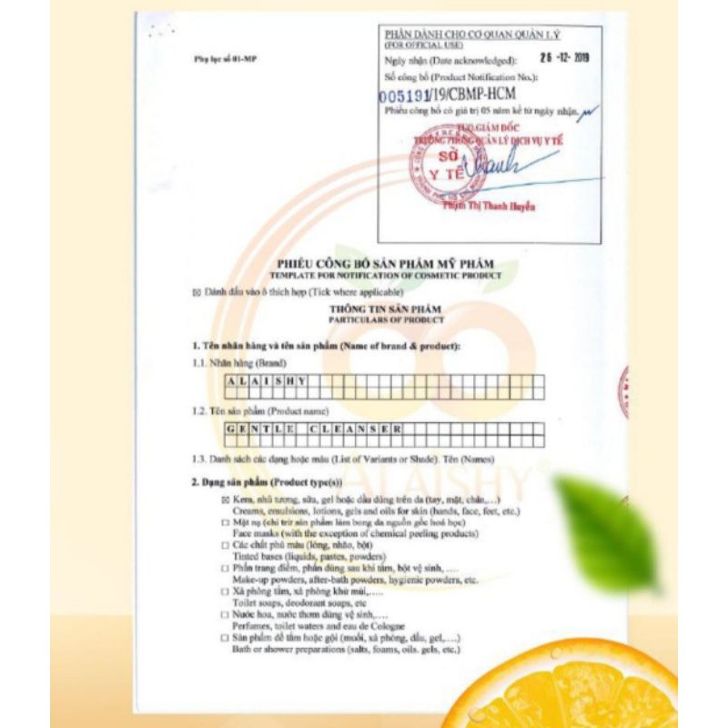 Sữa rửa mặt cô đặc Alaishy Vitamin C 125ml phiên bản nâng cấp mới dùng được cho da nhạy cảm