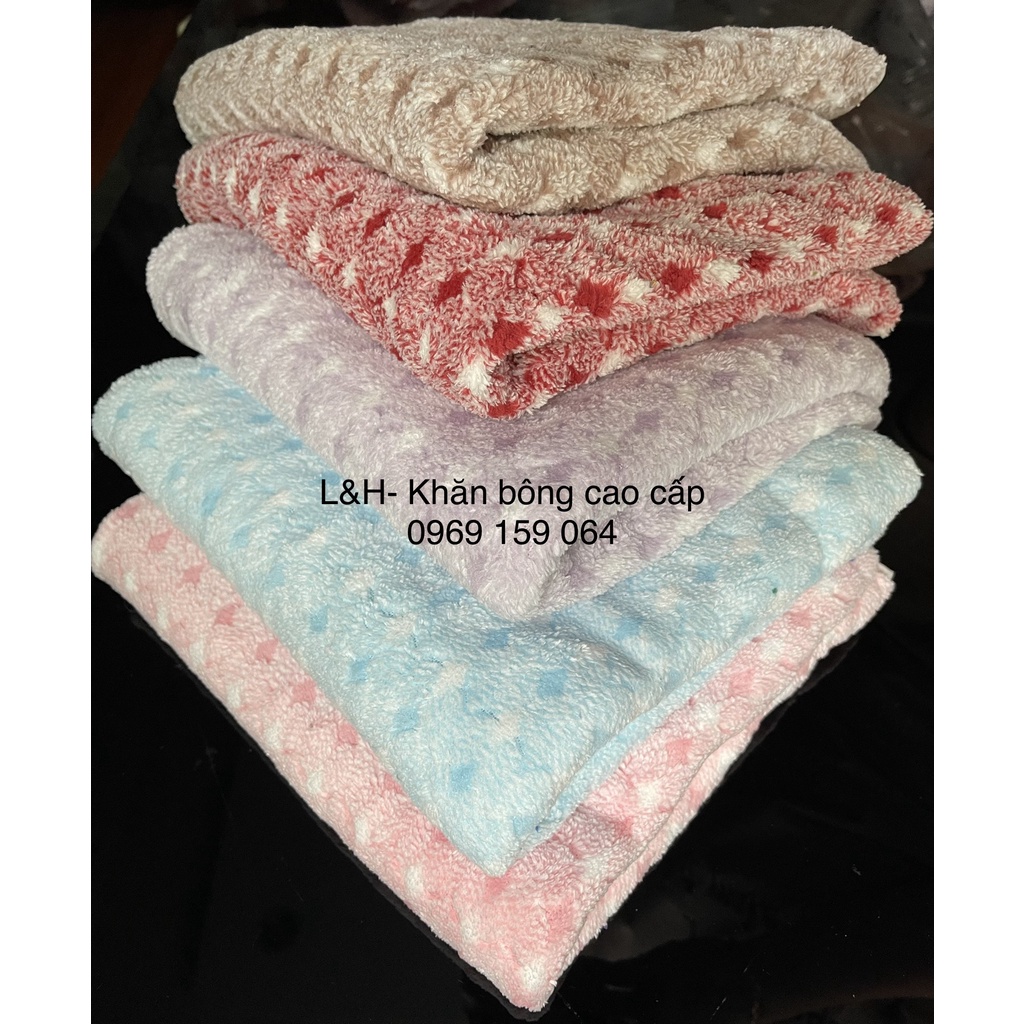 Khăn mặt lông cừu, quả trám, Kt 30x50cm