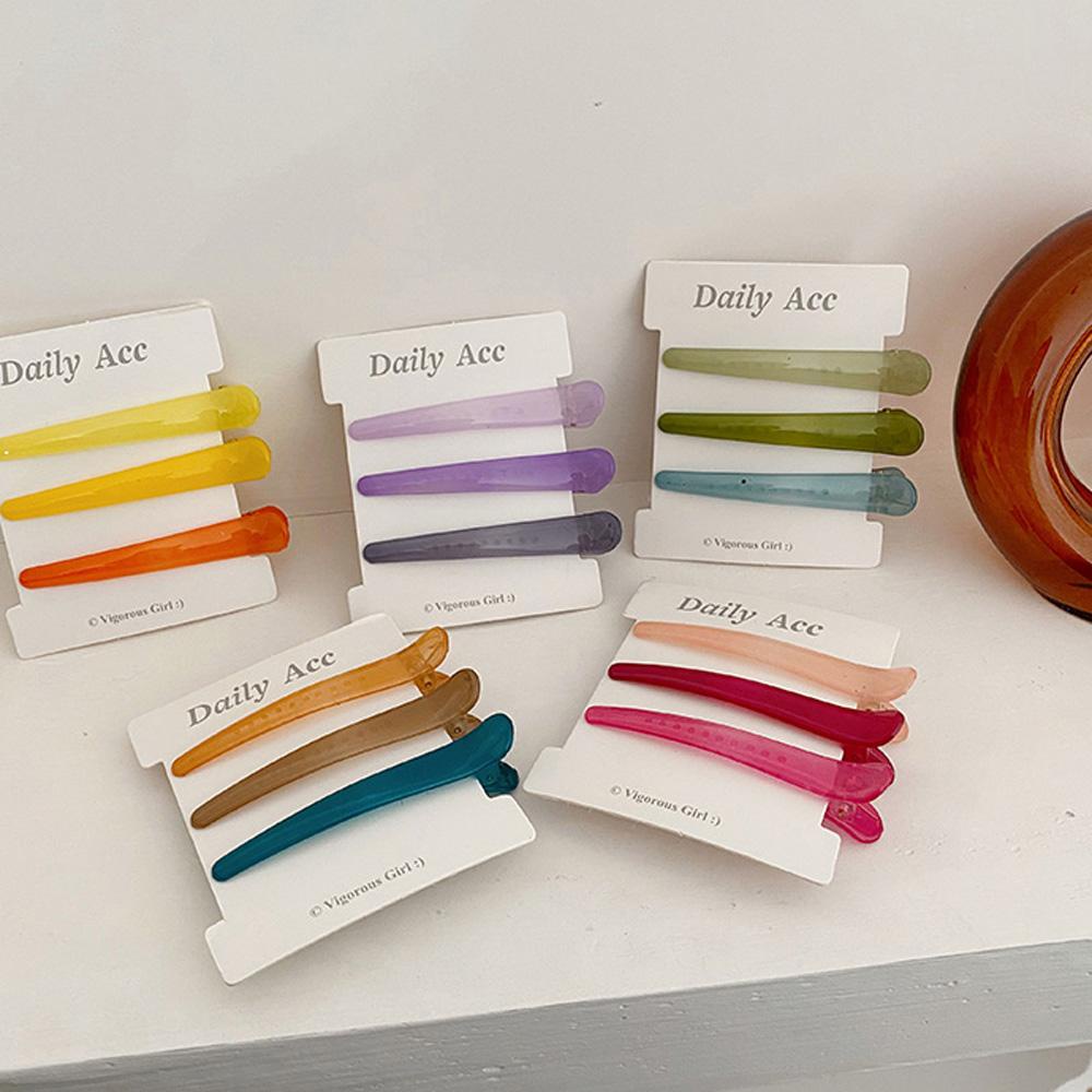 FORBETTER Set 3 Kẹp Tóc Acrylic Màu Gradient