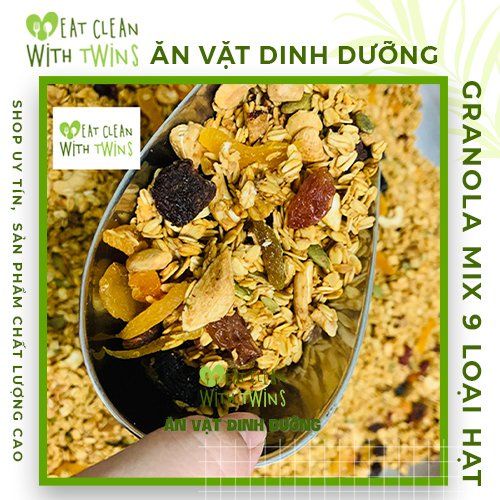 Granola Mix 9 Loại Hạt Không Đường - Ngũ Cốc Giảm Cân Tự Nhiên, Emario Bách Hóa Online, Hộp 250g