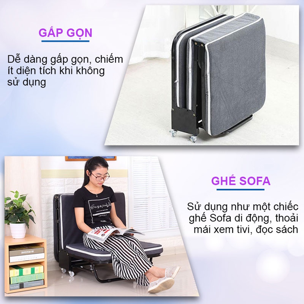 Giường gấp ba NIKITA, Gọn gàng, tiện dụng - Hàng chính hãng NIKITA - Bảo hành 12T