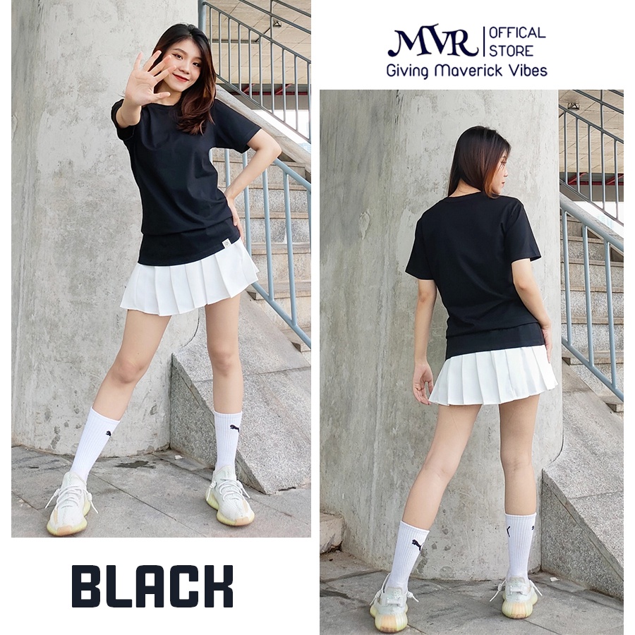 Áo thun thể thao co dãn 4 chiều Cotton lanh logo MVR form nam nữ unisex ao thoáng mát nhiều màu in logo
