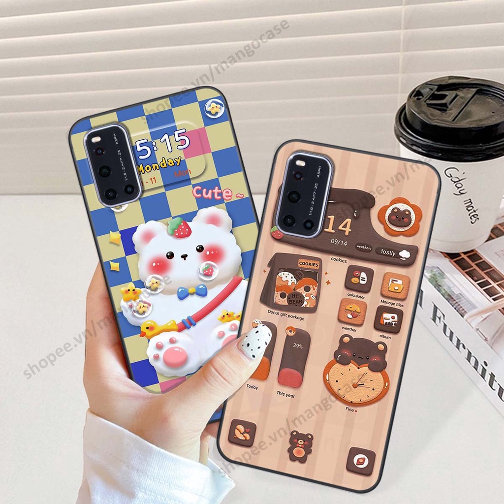 Ốp lưng Vivo V19 hình gấu, thỏ, đồng hồ cute dễ thương