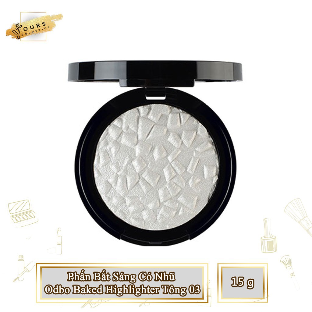 Phấn bắt sáng Odbo Baked Highlighter OD124 Thái Lan (15g) - Màu 03