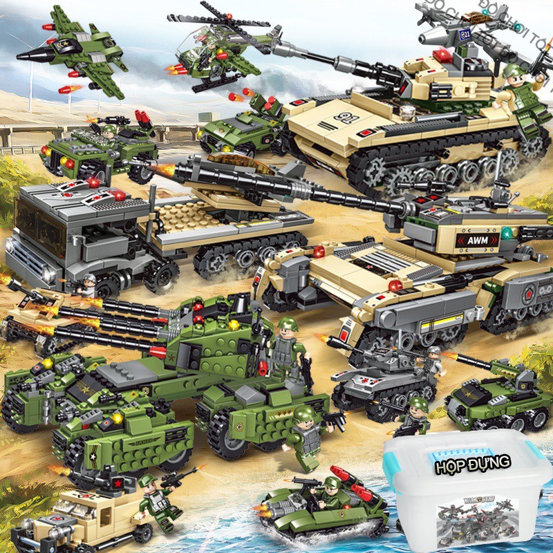 Bộ đồ chơi lego Xe Tăng XT1126 Chi Tiết gồm Xe tank chiến đấu và các phương tiện quân sự dành cho bé từ 5 tuổi