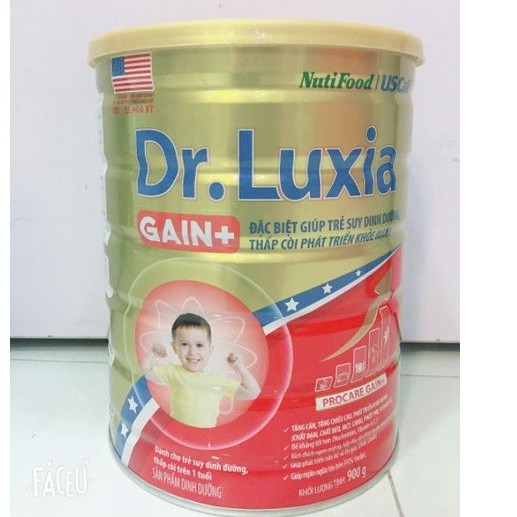 Sữa bột Dr .Luxia Gain 900g cho bé nhẹ cân