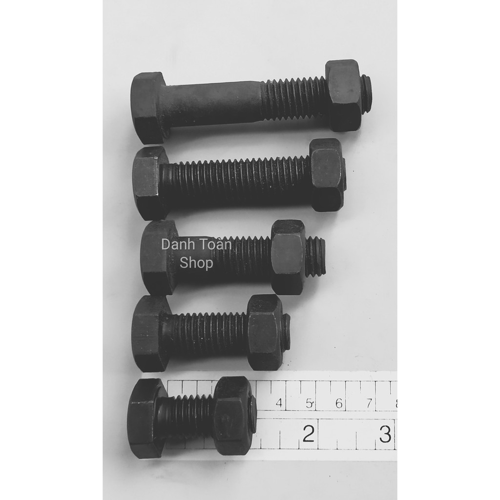 Bu Long M14x30mm, 40mm, 50mm, 60mm, 70mm Thép Đen Tốt